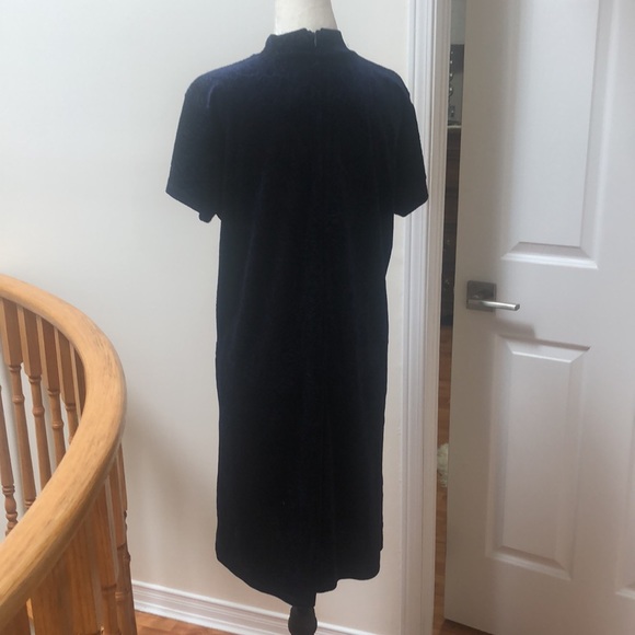 Like new Royal Blue Velvet Dress - Picture 4 of 5